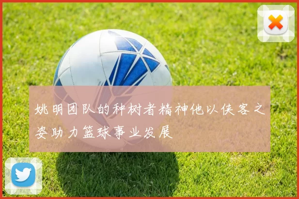 姚明团队的种树者精神他以侠客之姿助力篮球事业发展